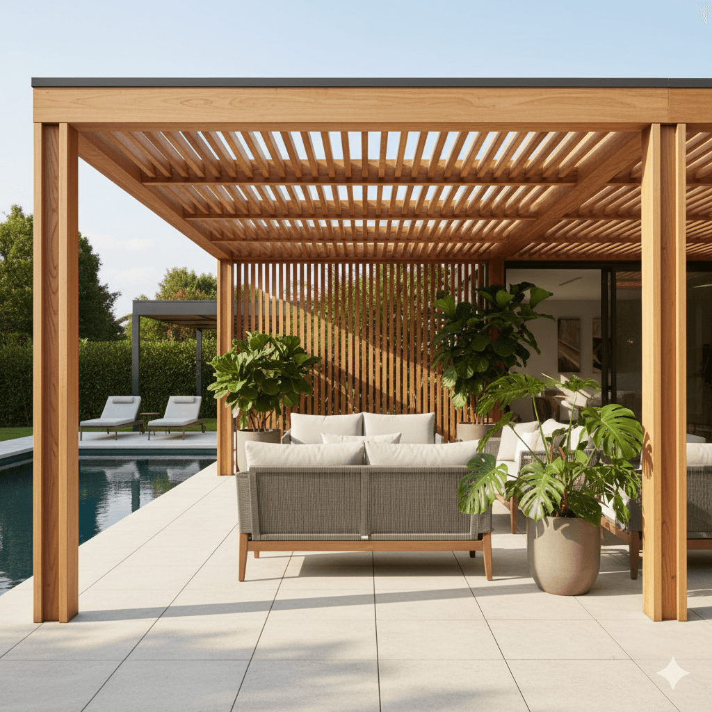 flat pergola - africa style