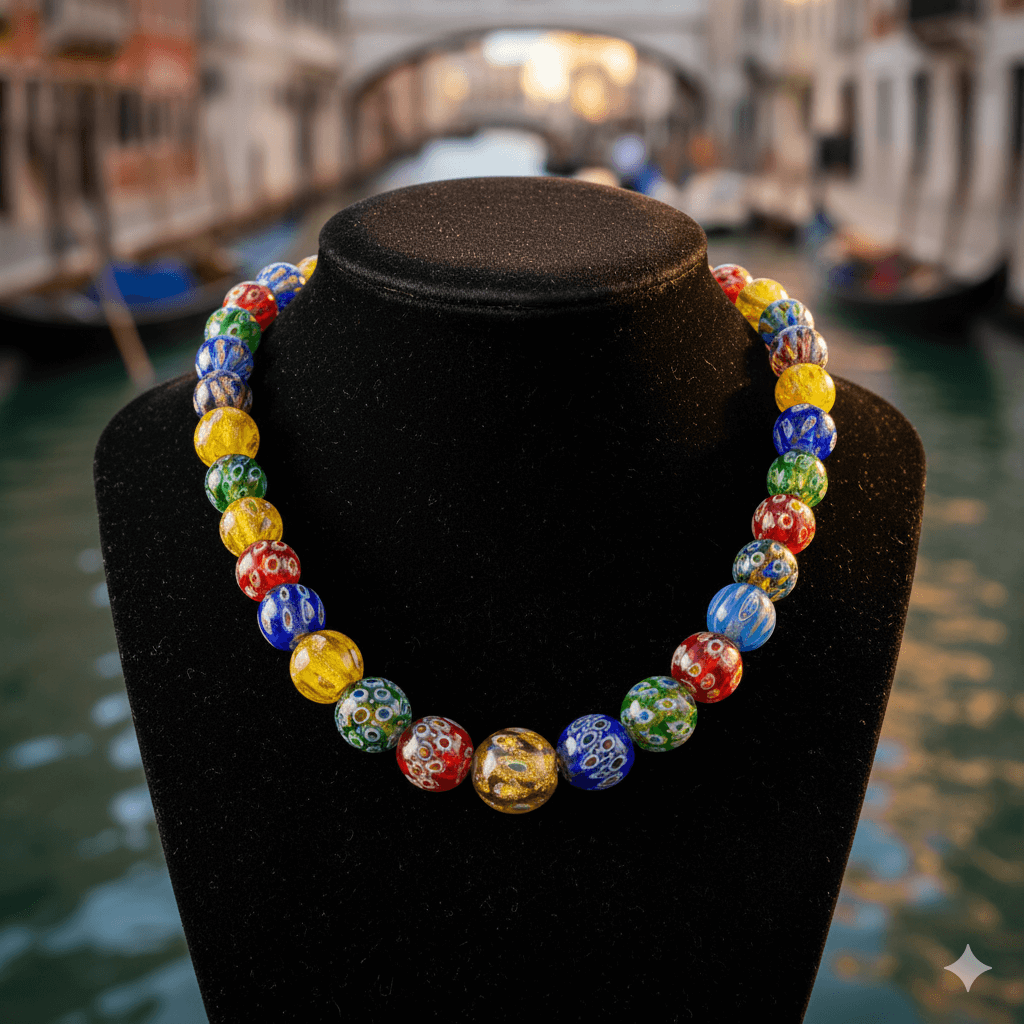 murano glass necklace venice - corte glass studio